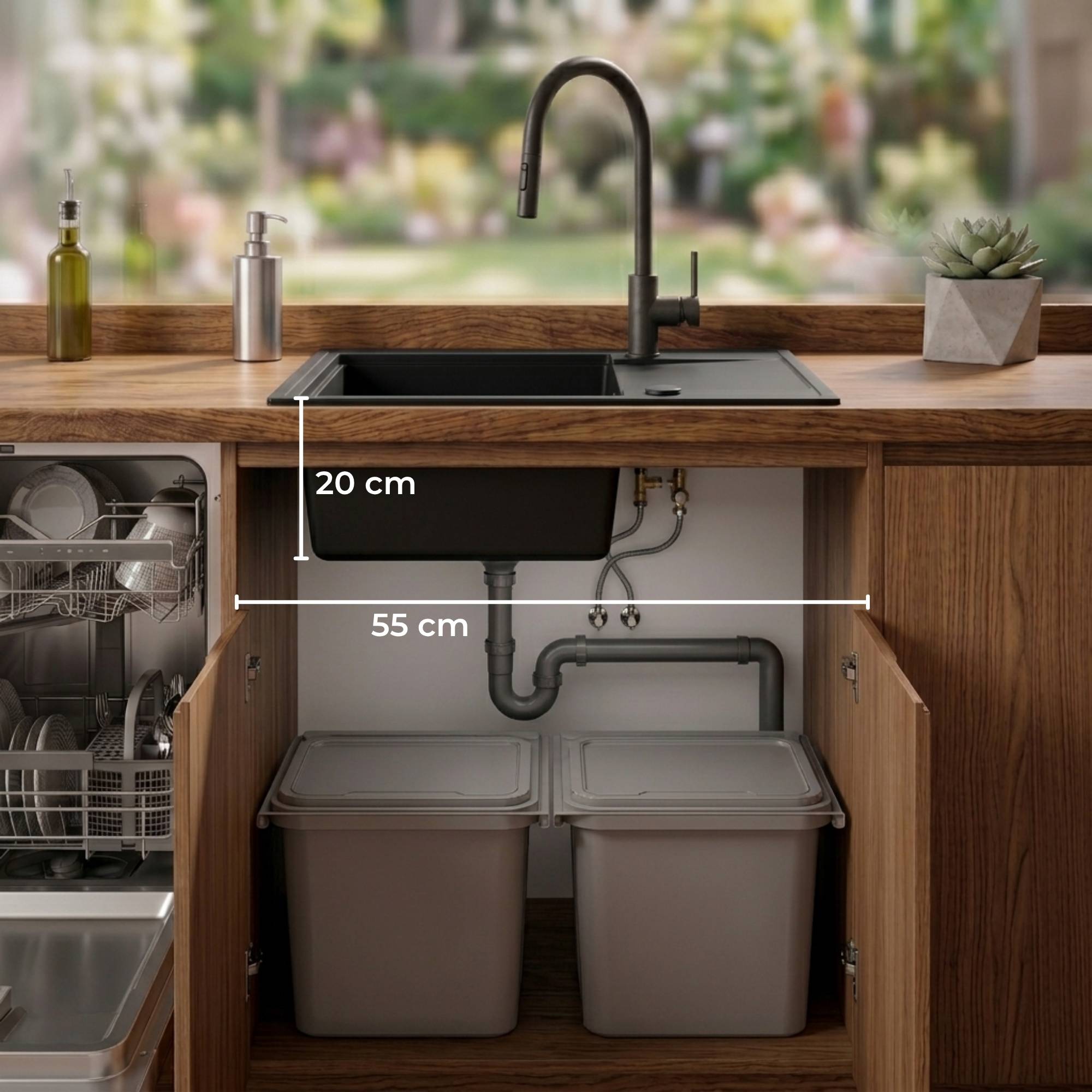 Sink 55 1KKO - zlew do szafki 55 cm